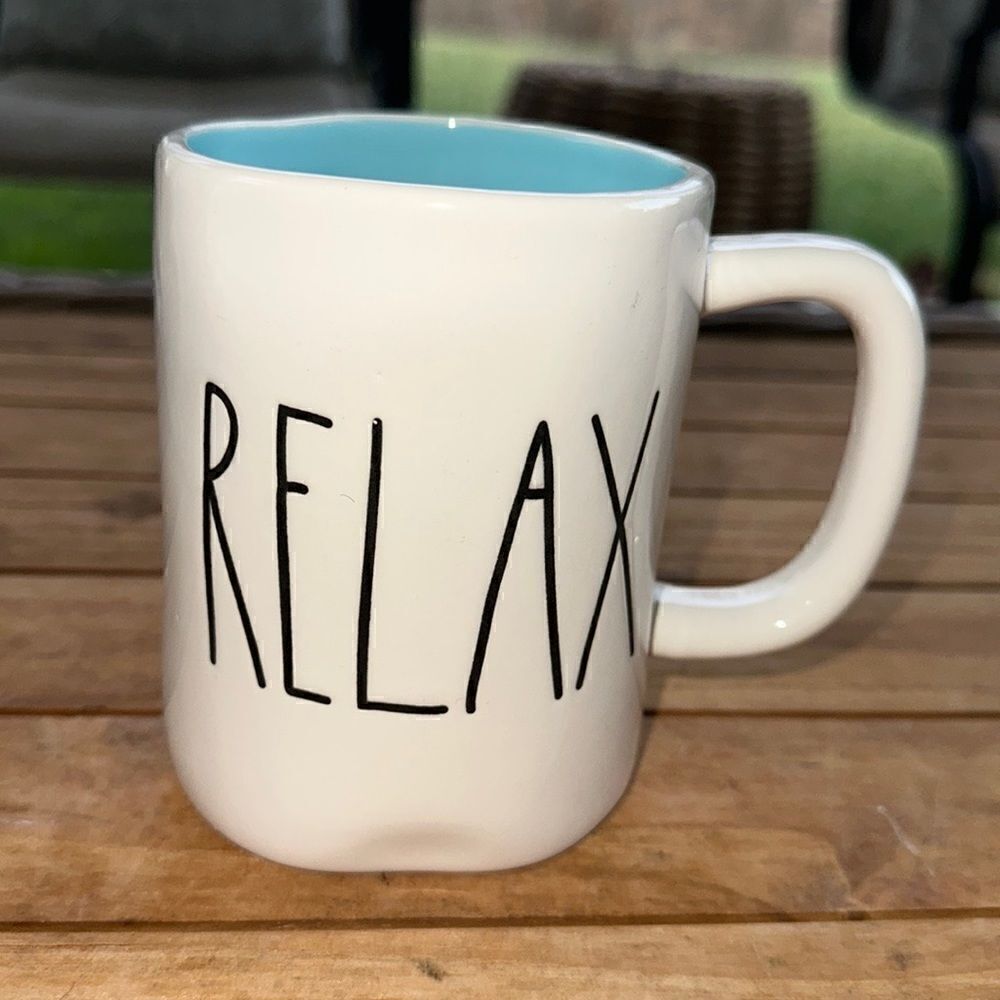 Rae Dunn/Magenta “Relax” Mug in Large Letters 16oz
